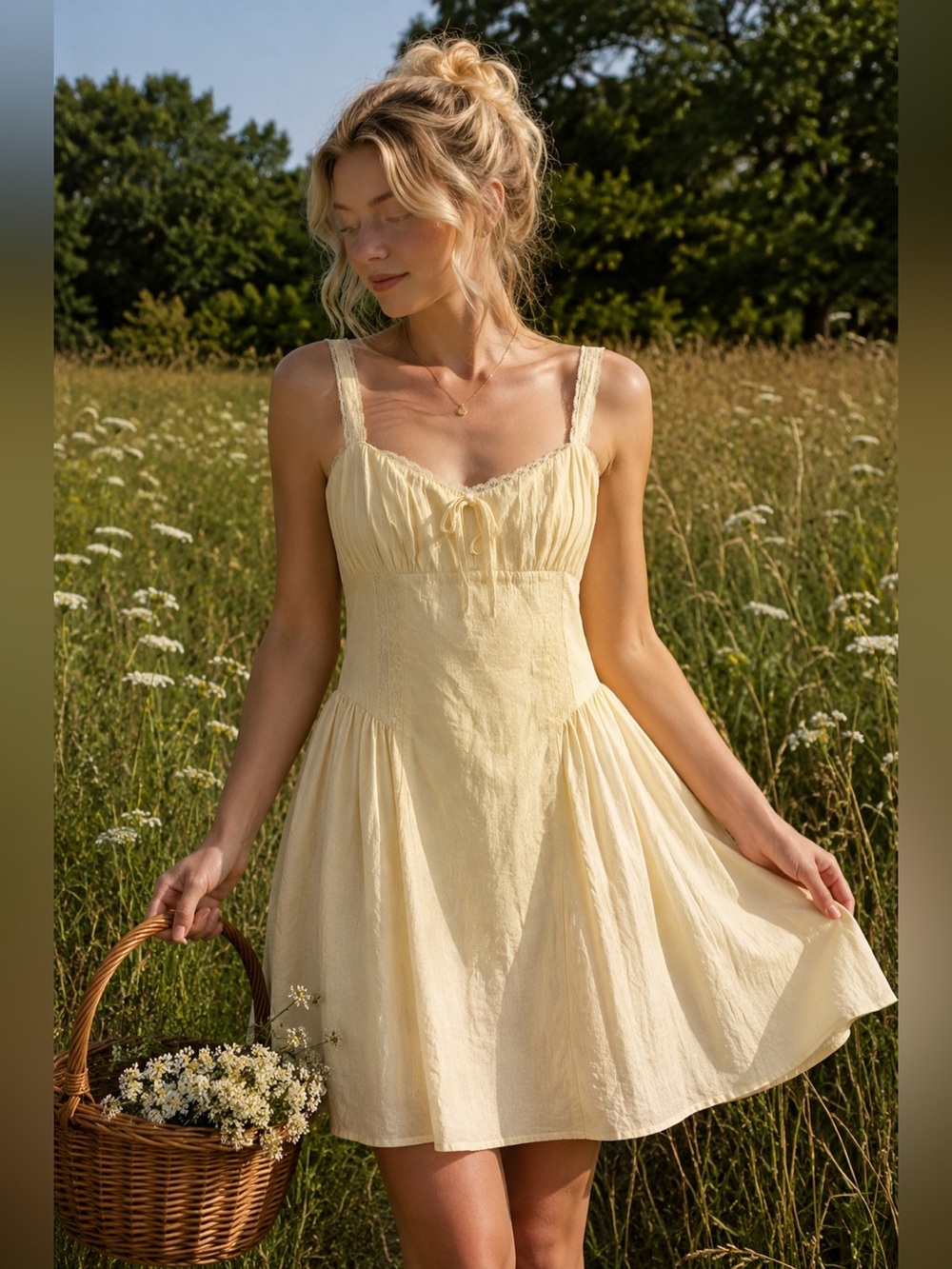 All In Favor Butter Yellow Mini Dress